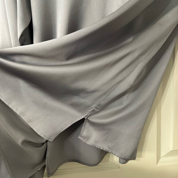 Haider Ackermann Silver Silk Charmeuse Oversized Top size FR 34 - Picture 8 of 15